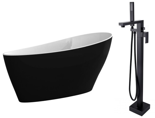 Wanna wolnostojąca Besco Keya B&amp;W 165x70 + bateria Varium