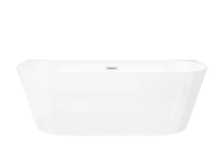 Wanna przyścienna wolnostojąca corsan mono 150 x 74 cm korek klik-klak biały