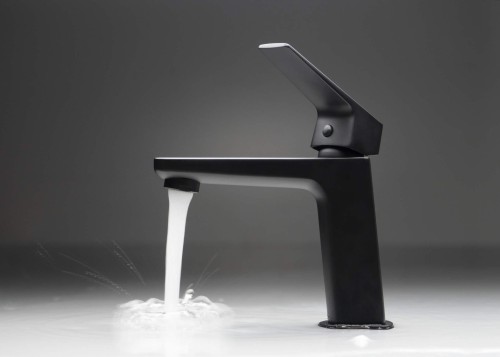 Bateria umywalkowa stojąca nero czarna Blur Deante