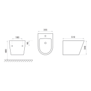 Bidet wiszący Galve Lavita