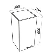 Szafka wisząca Basic Barato 300 Lavita