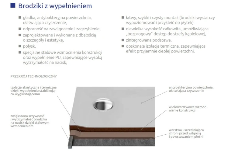 Brodzik asymetryczny Radaway Tasos Plus E 100x80x5x2,5 prawy