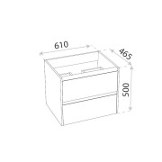 Szafka wisząca DSM Tulsa Wood 600 Lavita