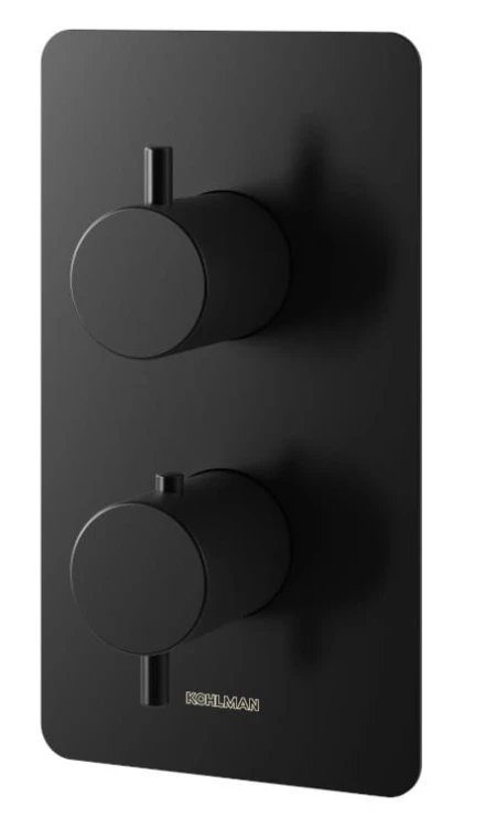 Bateria wannowa termostatyczna czarna Axel Black KOHLMAN QW433AB