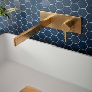 Bateria VADO EDIT umywalkowa podtynkowa złota szczotkowana