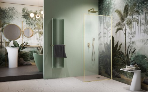 Kabina prysznicowa walk-in Radaway Modo F SL Brushed Gold II prawa