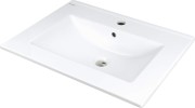 Umywalka ceramiczna wpuszczana biała 61,5x46,5 Tubo Deante