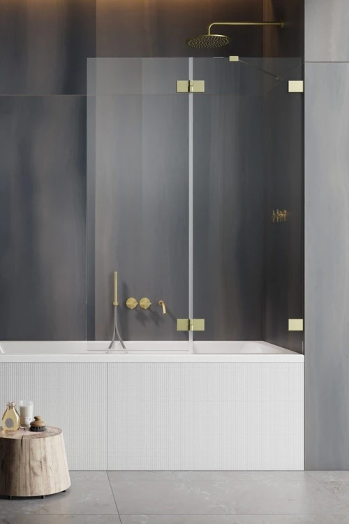 Parawan nawannowy Radaway Essenza Pro Brushed Gold PND II prawy złoty