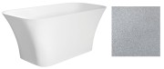 Wanna wolnostojąca Besco ASSOS GLAM 160x70 srebrna