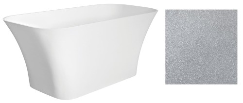 Wanna wolnostojąca Besco ASSOS GLAM 160x70 srebrna