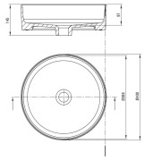 Umywalka ceramiczna nablatowa Round Deante biała