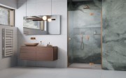 Drzwi prysznicowe Radaway Essenza 8 Brushed Copper DWJ prawe