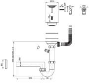 Zlewozmywak granitowy 1-komorowy z ociekaczem Corio Deante ZRC 2113