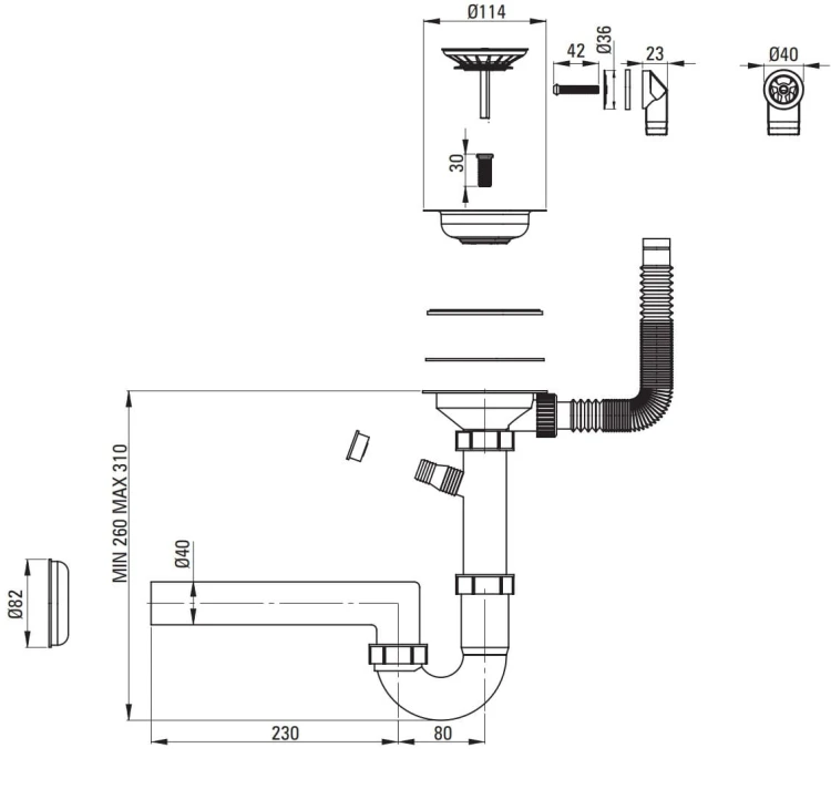 Zlewozmywak granitowy 1-komorowy z ociekaczem Corio Deante ZRC 2113