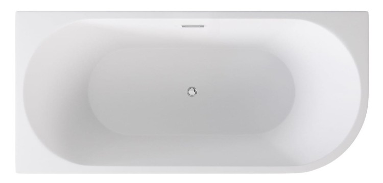 Wanna wolnostojąca Zoya Besco 170x80 biała lewa + syfon chrom