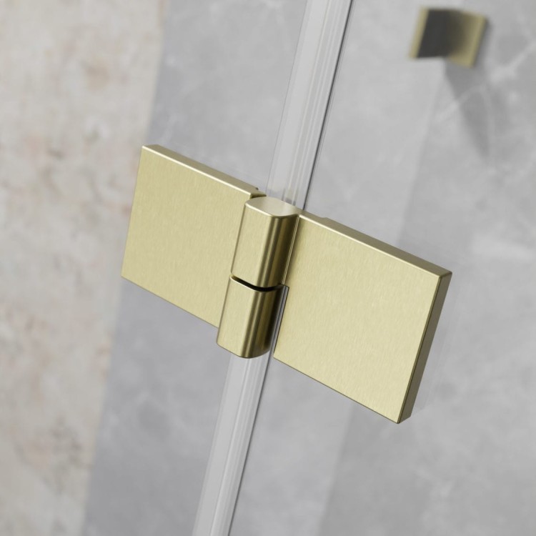 Drzwi prysznicowe Radaway Essenza Brushed Gold DWJ prawe