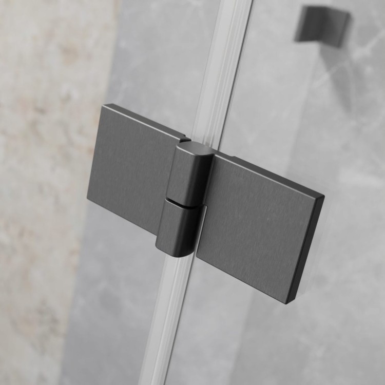 Drzwi prysznicowe Radaway Essenza Brushed GunMetal DWJ prawe