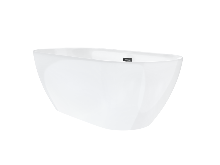 Wanna wolnostojąca corsan e041 olvena 170 cm z wykończeniem czarnym