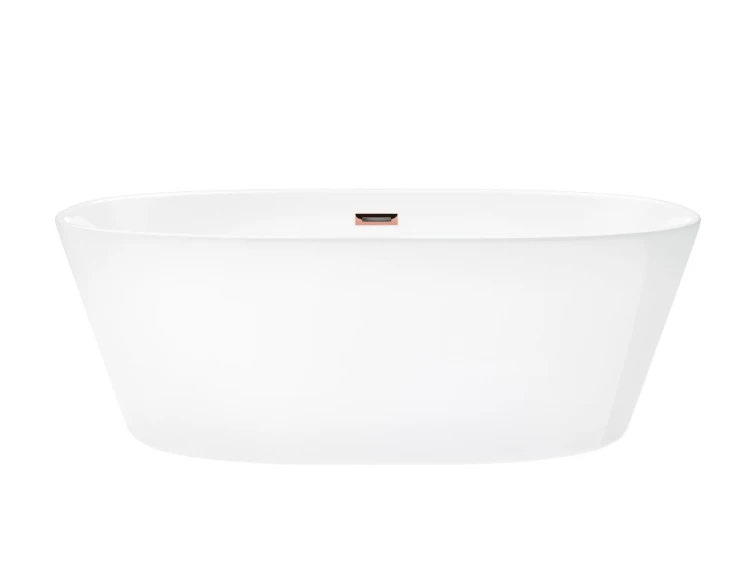 Wanna wolnostojąca corsan e026 salina 160 cm z wykończeniem różowe złoto