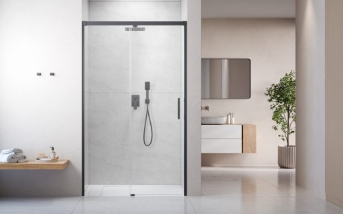 Drzwi prysznicowe Idea Brushed GunMetal DWJ Radaway lewe przejrzyste