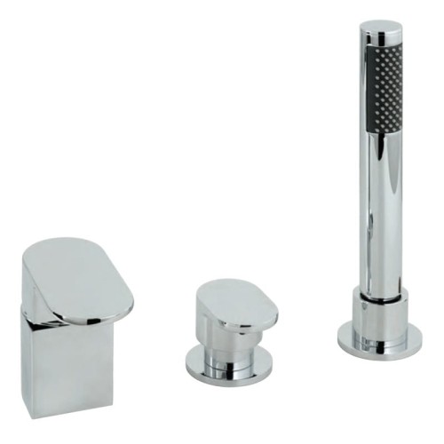 Bateria wannowa jednouchwytowa trzyotworowa bez wylewki Vado Life