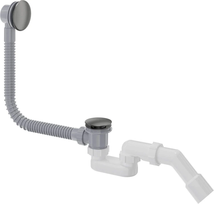 Syfon wannowy click-clack titanium Prizma Deante