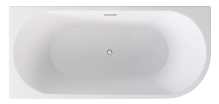 Wanna wolnostojąca Zoya Besco 150x75 biała lewa + syfon chrom