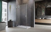 Kabina prysznicowa Essenza Pro Brushed Nickel KDJ Radaway lewa nikiel
