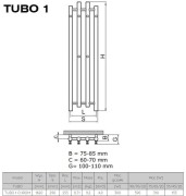 Grzejnik łazienkowy dekoracyjny Radeco Tubo 1 162x29cm chrom