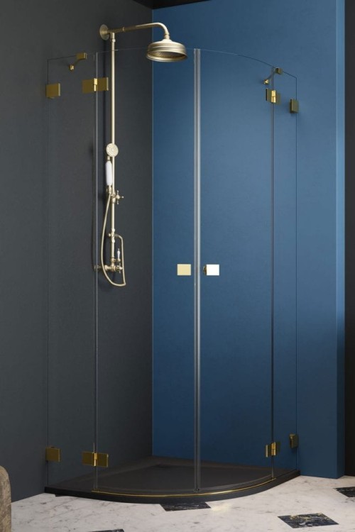 Kabina Radaway Essenza Pro Gold PDD 80x90x200 szkło przejrzyste