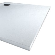 Brodzik prostokątny LIBRA White Stone 90x100 Schedpol Schedline, biały