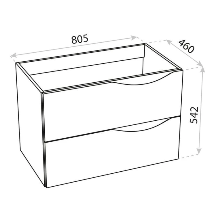 Szafka wisząca Kolorado Black Glossy 800 Lavita