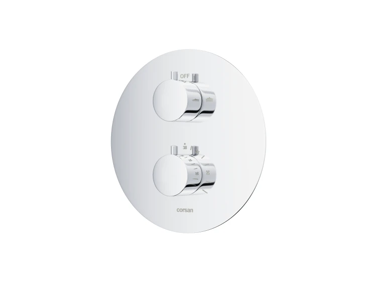 Prysznicowy zestaw podtynkowy corsan z03tch chrom z termostatem