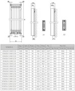 Grzejnik łazienkowy pokojowy dekoracyjny Radeco Venezia S 1600 3/22 160x50cm biały