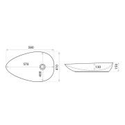 Umywalka nablatowa Almond Lavita