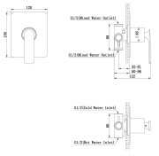 Zestaw prysznicowy Experience Black KOHLMAN QW220EBQ25