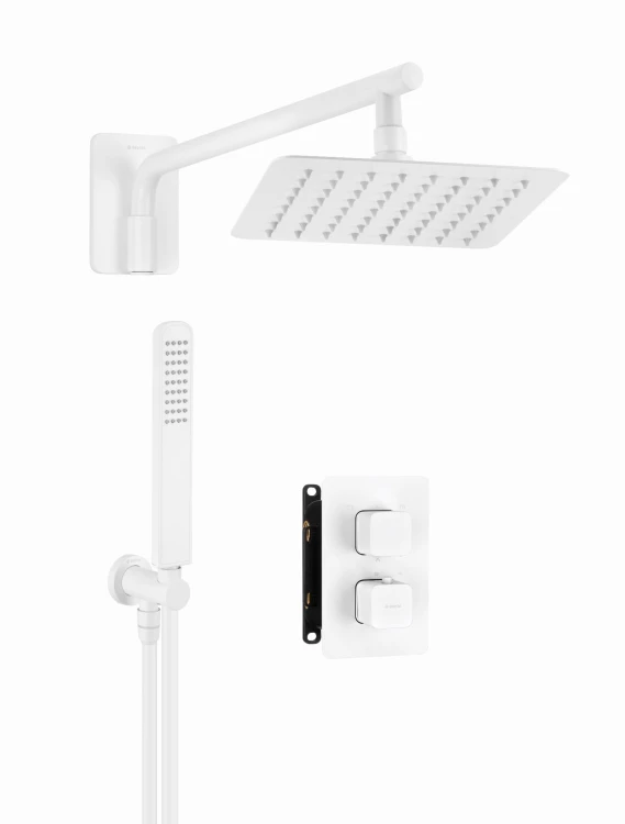 Deante Box Komplet z boxem podtynkowym termostatyczny zaokrąglony Bianco