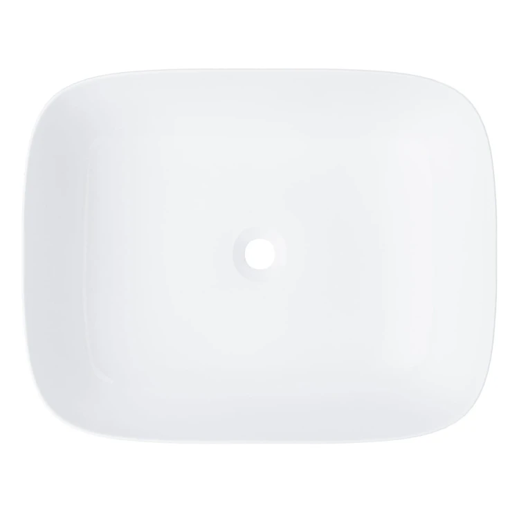Umywalka nablatowa mono prostokątna 500x400x145 mm z korkiem białym