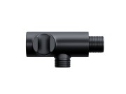 Uchwyt prysznicowy corsan cmu169bl czarny z przyłączem do słuchawki prysznicowej