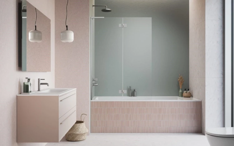 Parawan nawannowy Radaway Essenza 8 SL Brushed Nickel PND II lewy