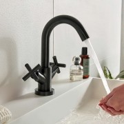 Bateria VADO ELEMENTS umywalkowa czarna szczotkowana