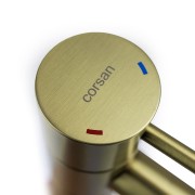 Bateria umywalkowa podtynkowa corsan cmb7515bgl lugo z wylewką złoto szczotkowane