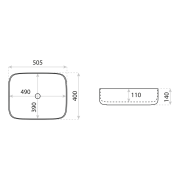 Umywalka nablatowa Galera Gold/White Lavita