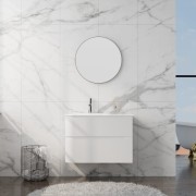 Szafka wisząca z umywalką szklaną Atlanta White 800 Lavita