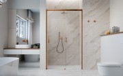Drzwi prysznicowe Idea Brushed Copper DWJ Radaway prawe przejrzyste