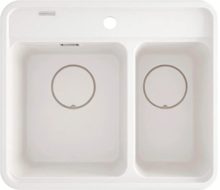 Zlewozmywak granitowy 1.5-komorowy alabaster Momi Deante