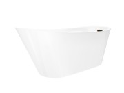 Wanna wolnostojąca corsan estella 170 cm z wykończeniem różowe złoto