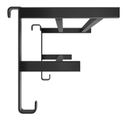 Półka grzejnikowa HF Sheffield 52x20,4 square czarny mat Hygge Family