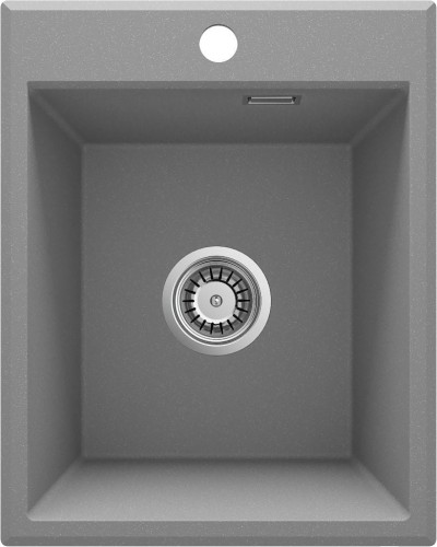 Zlewozmywak granitowy 1-komorowy bez ociekacza - szary metalik Deante Eridan ZQE_S104