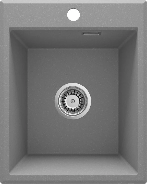 Zlewozmywak granitowy 1-komorowy bez ociekacza - szary metalik Deante Eridan ZQE_S104